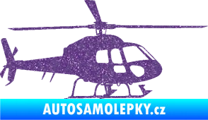 Samolepka Vrtulník 007 pravá helikoptéra Ultra Metalic fialová