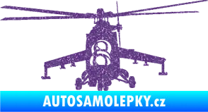 Samolepka Vrtulník 009 levá helikoptéra Ultra Metalic fialová