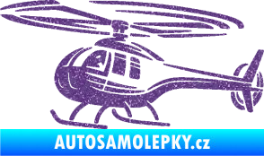 Samolepka Vrtulník 012 levá helikoptéra Ultra Metalic fialová