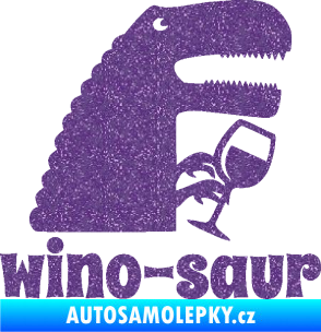 Samolepka Wino - saur 001 pravá vínečko Ultra Metalic fialová