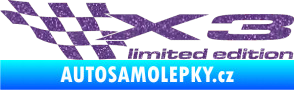 Samolepka X3 limited edition levá Ultra Metalic fialová