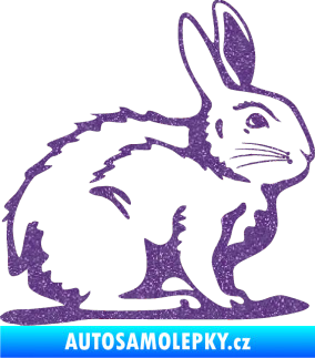 Samolepka Zajíček 001 pravá Ultra Metalic fialová