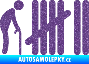 Samolepka Zářezy 005  Ultra Metalic fialová