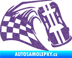 Samolepka Závodní auto 005 pravá Ultra Metalic fialová