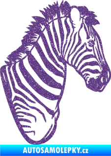 Samolepka Zebra 001 pravá hlava Ultra Metalic fialová