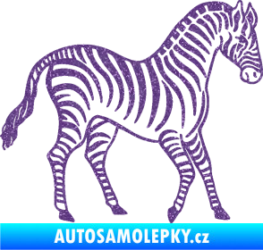 Samolepka Zebra 002 pravá Ultra Metalic fialová