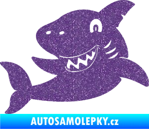 Samolepka Žralok 019 levá Ultra Metalic fialová