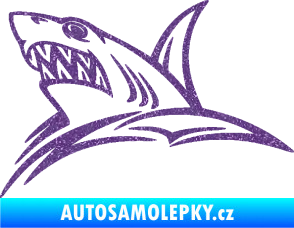Samolepka Žralok 020 levá v moři Ultra Metalic fialová