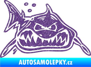 Samolepka Žralok pravá Ultra Metalic fialová