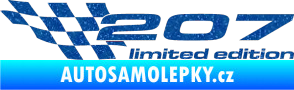 Samolepka 207 limited edition levá Ultra Metalic modrá