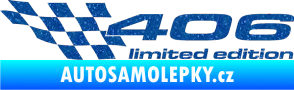 Samolepka 406 limited edition levá Ultra Metalic modrá