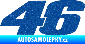 Samolepka 46 Valentino Rossi jednobarevná Ultra Metalic modrá