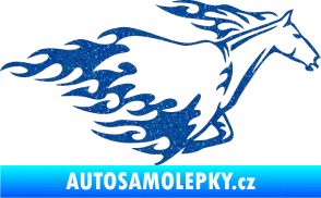 Samolepka Animal flames 003 pravá kůň Ultra Metalic modrá