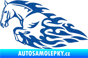 Samolepka Animal flames 008 levá kůň Ultra Metalic modrá