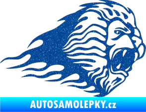 Samolepka Animal flames 014 pravá lev Ultra Metalic modrá