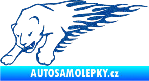 Samolepka Animal flames 020 levá puma Ultra Metalic modrá
