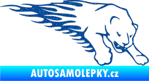 Samolepka Animal flames 020 pravá puma Ultra Metalic modrá