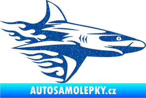 Samolepka Animal flames 031 pravá žralok Ultra Metalic modrá