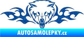 Samolepka Animal flames 038 pravá vlk Ultra Metalic modrá