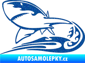 Samolepka Animal flames 041 levá žralok Ultra Metalic modrá