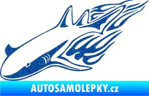 Samolepka Animal flames 048 levá žralok Ultra Metalic modrá