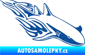 Samolepka Animal flames 048 pravá žralok Ultra Metalic modrá