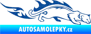Samolepka Animal flames 056 pravá puma Ultra Metalic modrá