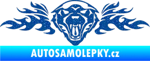 Samolepka Animal flames 058 pravá vlk Ultra Metalic modrá