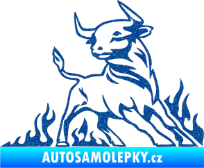 Samolepka Animal flames 062 pravá býk Ultra Metalic modrá