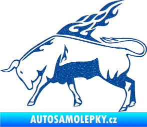 Samolepka Animal flames 067 levá býk Ultra Metalic modrá