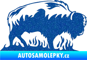 Samolepka Animal flames 071 pravá býk Ultra Metalic modrá