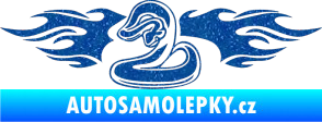 Samolepka Animal flames 072 levá had Ultra Metalic modrá