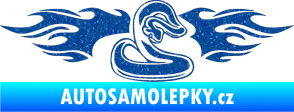 Samolepka Animal flames 072 pravá had Ultra Metalic modrá
