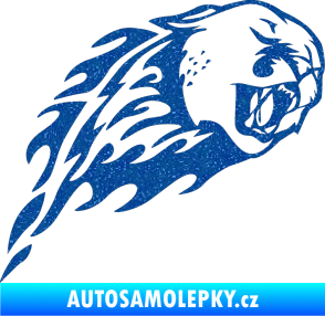 Samolepka Animal flames 083 pravá puma Ultra Metalic modrá