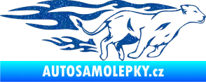 Samolepka Animal flames 084 pravá lvice Ultra Metalic modrá