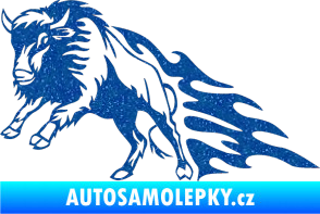 Samolepka Animal flames 089 levá býk Ultra Metalic modrá