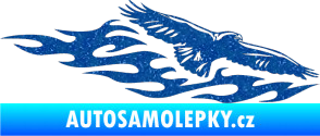 Samolepka Animal flames 097 pravá orel Ultra Metalic modrá