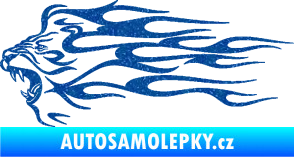 Samolepka Animal flames 103 levá lev Ultra Metalic modrá