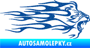 Samolepka Animal flames 103 pravá lev Ultra Metalic modrá