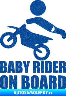 Samolepka Baby rider on board levá Ultra Metalic modrá
