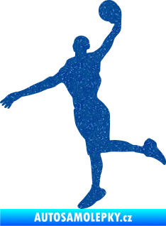 Samolepka Basketbal 012 levá Ultra Metalic modrá