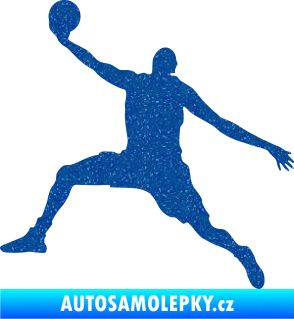 Samolepka Basketbal 002 levá Ultra Metalic modrá