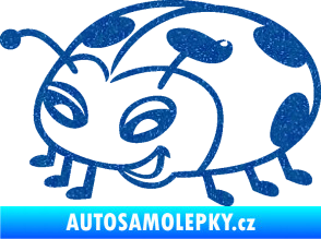 Samolepka Beruška 004 levá Ultra Metalic modrá