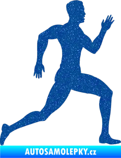 Samolepka Běžec 003 pravá Ultra Metalic modrá