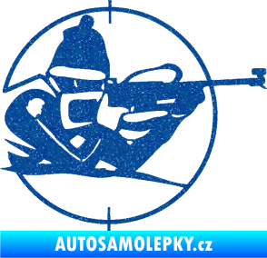 Samolepka Biatlon 004 pravá Ultra Metalic modrá