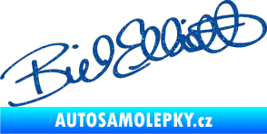 Samolepka Podpis Bill Elliott  Ultra Metalic modrá