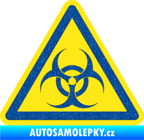 Samolepka Biohazard barevný trojúhelník Ultra Metalic modrá