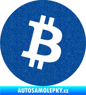 Samolepka Bitcoin 001 Ultra Metalic modrá