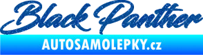 Samolepka Black panther nápis Ultra Metalic modrá