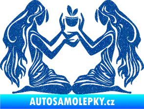 Samolepka Blíženci 005  Ultra Metalic modrá
